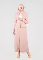 Tesettür giyim PUDRA T 3229E Farah 6288 3&prime;lü Tesettür Etekli Takım-Alv Fashion