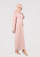 Tesettür giyim PUDRA T 3229E Farah 6288 3&prime;lü Tesettür Etekli Takım-Alv Fashion