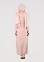 Tesettür giyim PUDRA T 3229E Farah 6288 3&prime;lü Tesettür Etekli Takım-Alv Fashion