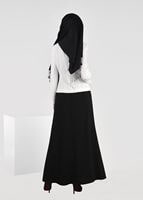 Tesettür giyim KREM T 3231E Farah Tesettür 6288 2&prime;li Etekli Takım-Alv Fashion