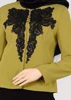 Tesettür giyim YEŞİL T 3231E Farah Tesettür 6288 2&prime;li Etekli Takım-Alv Fashion