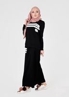 Tesettür giyim SİYAH T 3341 Bwest- Etekli Spor Takım