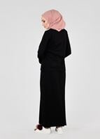 Tesettür giyim SİYAH T 3341 Bwest- Etekli Spor Takım