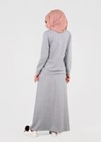 Tesettür giyim GRİ T 3341 Bwest- Etekli Spor Takım