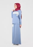 Tesettür giyim MAVİ T 3341 Bwest- Etekli Spor Takım