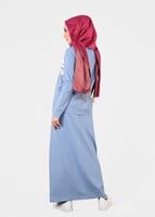 Tesettür giyim MAVİ T 3341 Bwest- Etekli Spor Takım