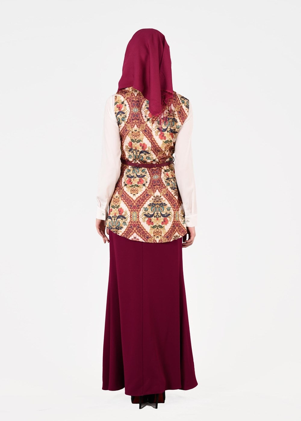 Tesettür giyim MÜRDÜM T 4508 Almina Tesettür 30011 3&prime;Lü Etekli Takım-Alv Fashion