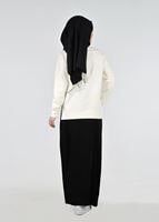 Tesettür giyim KREM Pul Detaylı 2&prime;li Etekli Takım 6531 