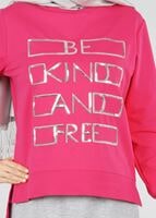 Tesettür giyim FUŞYA Pul Detaylı 2&prime;li Etekli Takım 6531 