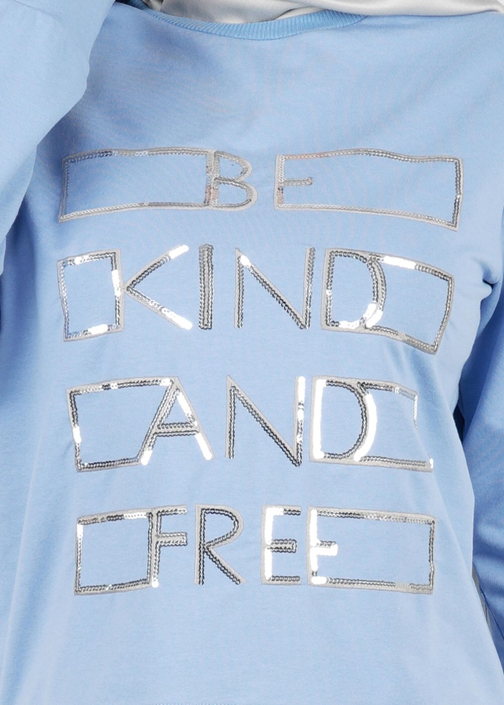 Tesettür giyim MAVİ Pul Detaylı 2&prime;li Etekli Takım 6531 