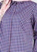 Tesettür giyim PEMBE T 76215-4 Allday-Ekose Tunik