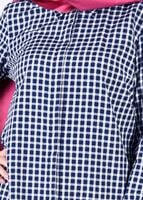 Tesettür giyim LACİVERT T 76215-4 Allday-Ekose Tunik