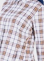 Tesettür giyim SARI T 86215-2 Allday- Gizli Patlı Ekose Tunik