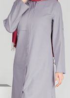 Tesettür giyim MAVİ T 31471 Elegance-Uzun Tesettür Tunik