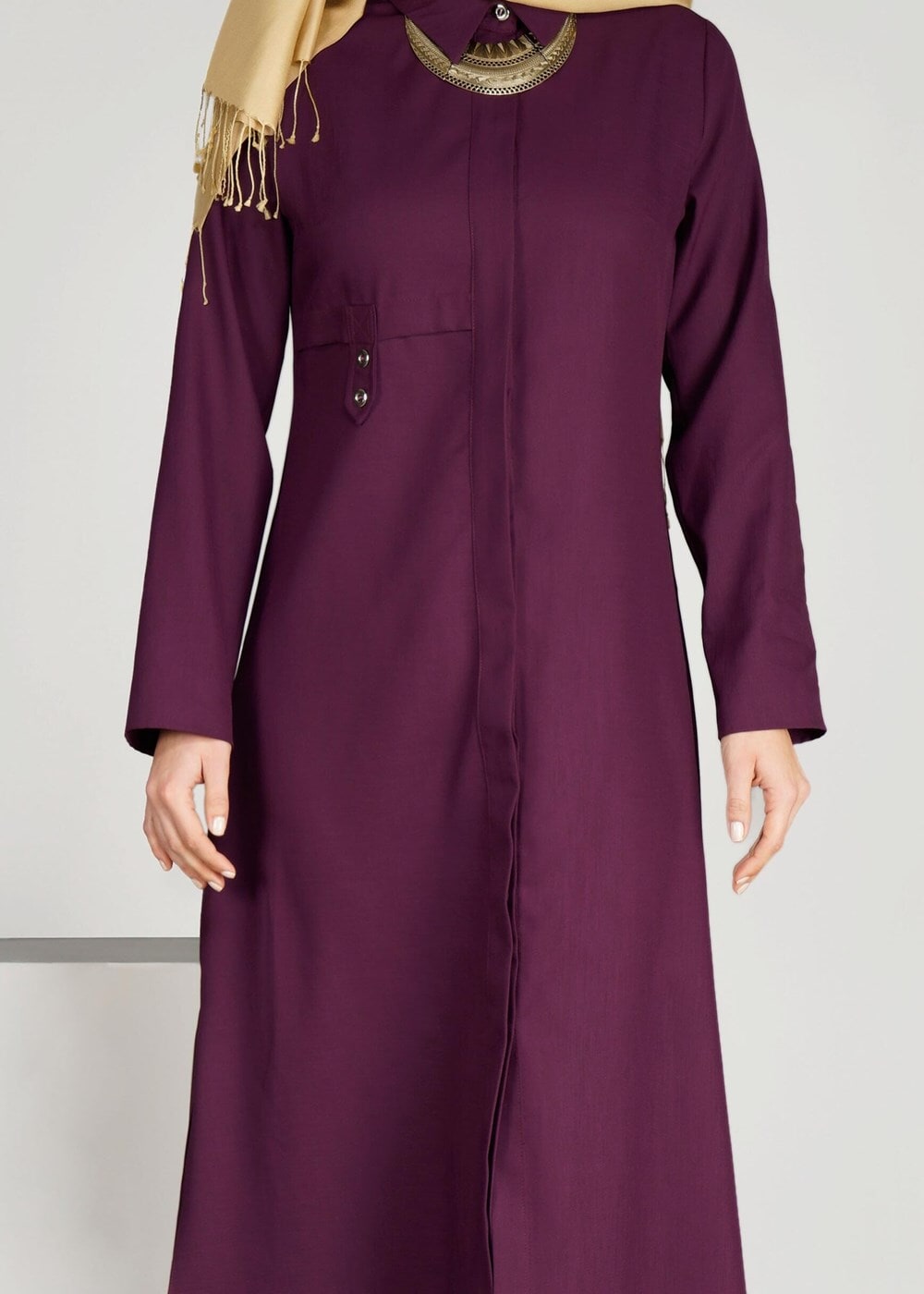 Tesettür giyim MÜRDÜM T 31471 Elegance-Uzun Tesettür Tunik