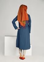 Tesettür giyim MAVİ T 31471 Elegance-Uzun Tesettür Tunik