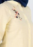 Hijab clothing YELLOW T 356-1 Miss Puan-Çizgi Desenli Tunik