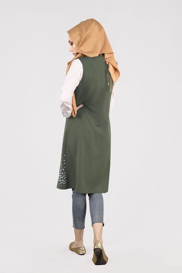 Vêtements hijab  T 1605-1 Funda-Boncuk İşlemeli 2′li Tunik - TRENDTESETTÜR