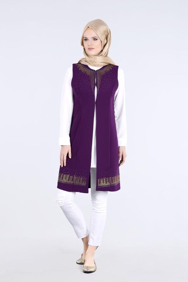 Vêtements hijab  T 1605-2 Funda-Pul Detaylı 2&prime;li Tunik - TRENDTESETTÜR