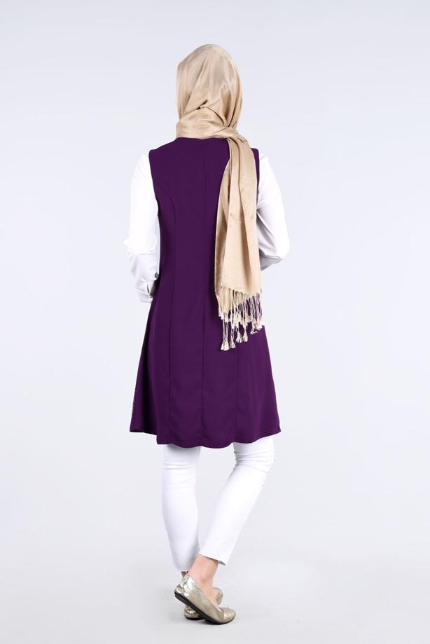 Vêtements hijab  T 1605-2 Funda-Pul Detaylı 2&prime;li Tunik - TRENDTESETTÜR
