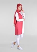 Tesettür giyim FUŞYA T 4245 New Multi Şifon Tesettür Tunik-Alv Fashion