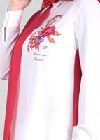 Tesettür giyim FUŞYA T 4245 New Multi Şifon Tesettür Tunik-Alv Fashion