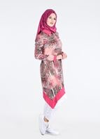 Tesettür giyim PUDRA T 4282 Rosa Tesettür 9681 Tunik-Alv Fashion