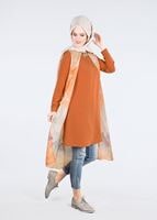 Tesettür giyim TURUNCU T 4401 Criss Tesettür Tunik-Alv Fashion