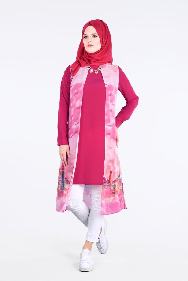 Vêtements hijab  T 4401 Criss Tesettür Tunik-Alv Fashion - TRENDTESETTÜR