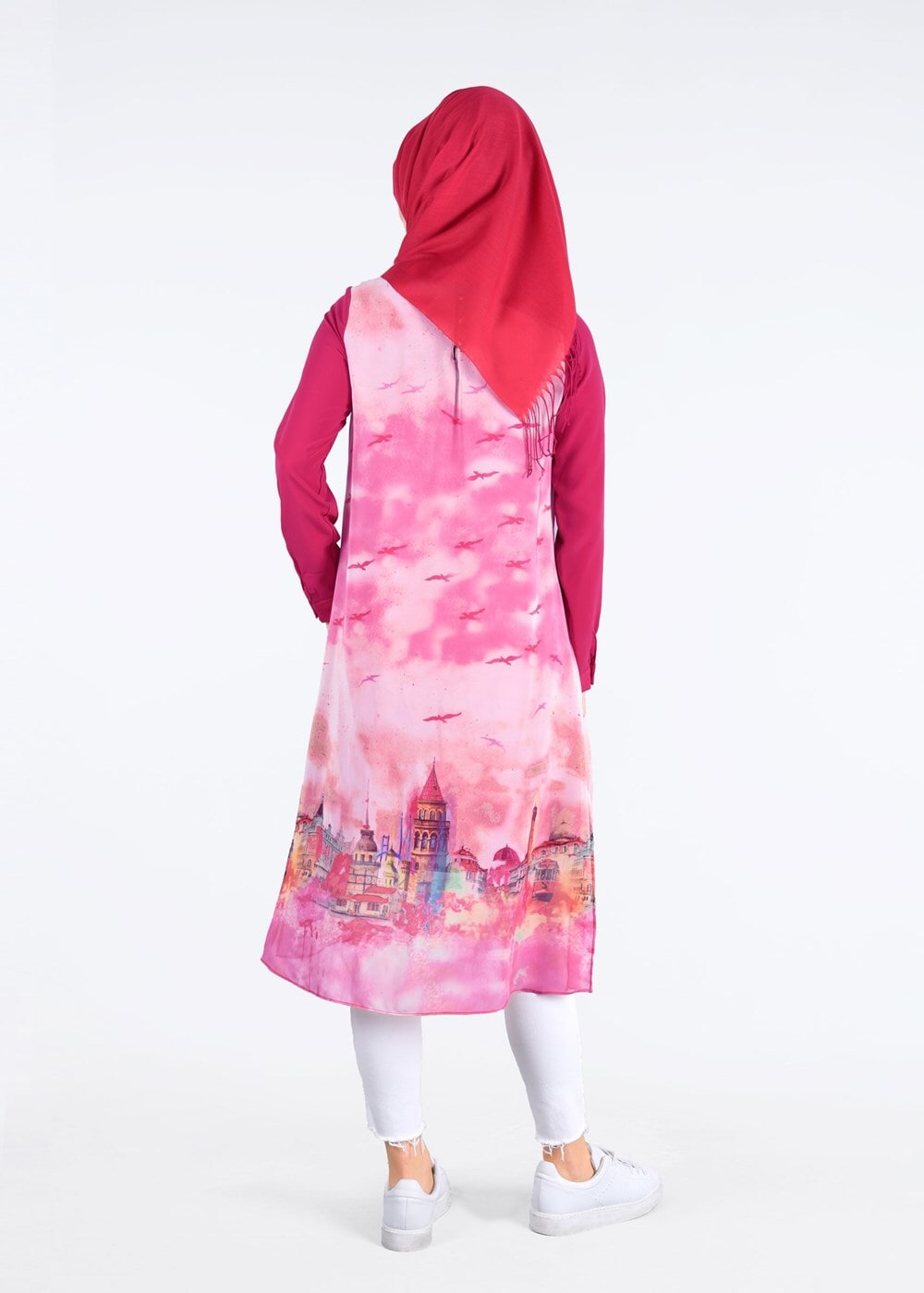 Tesettür giyim FUŞYA T 4401 Criss Tesettür Tunik-Alv Fashion