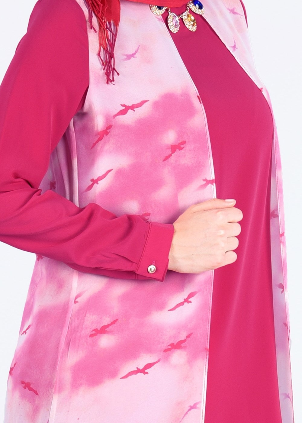 Tesettür giyim FUŞYA T 4401 Criss Tesettür Tunik-Alv Fashion