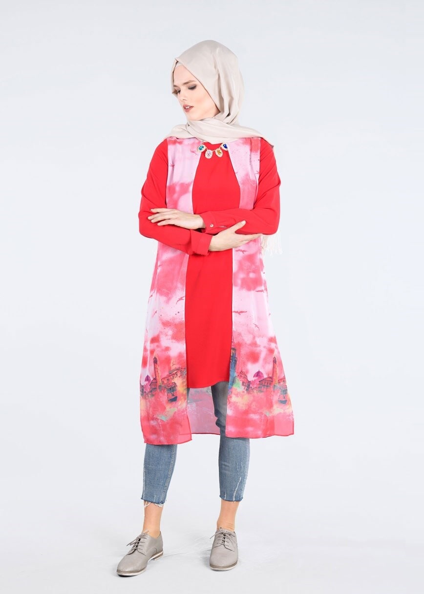 Vêtements hijab CORAIL T 4401 Criss Tesettür Tunik-Alv Fashion