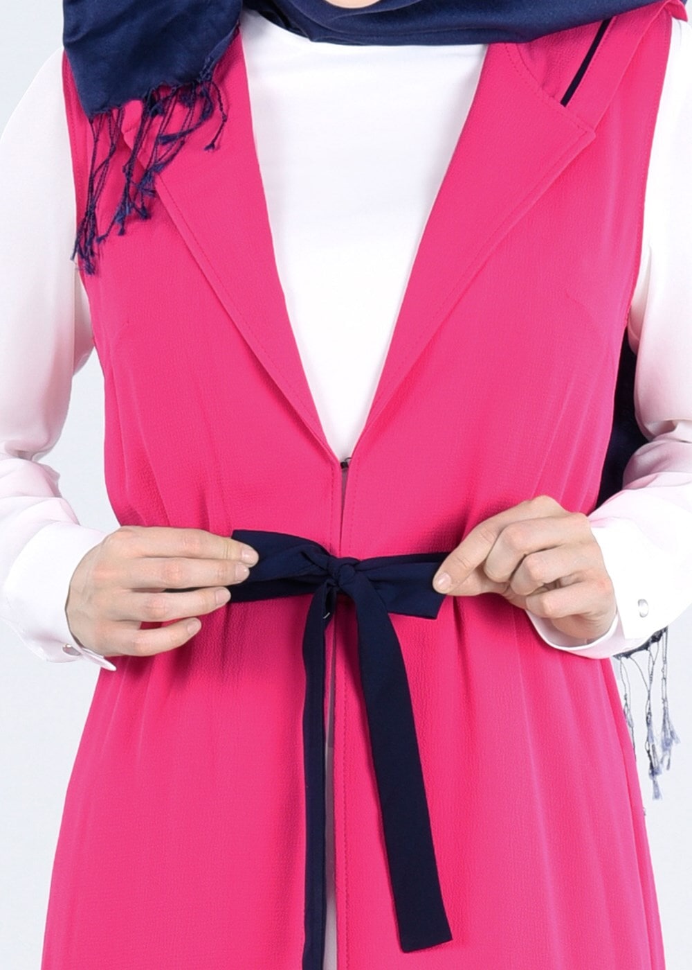 Tesettür giyim FUŞYA T 4450 Sheraton 2&prime;li Tesettür Tunik-Alv Fashion