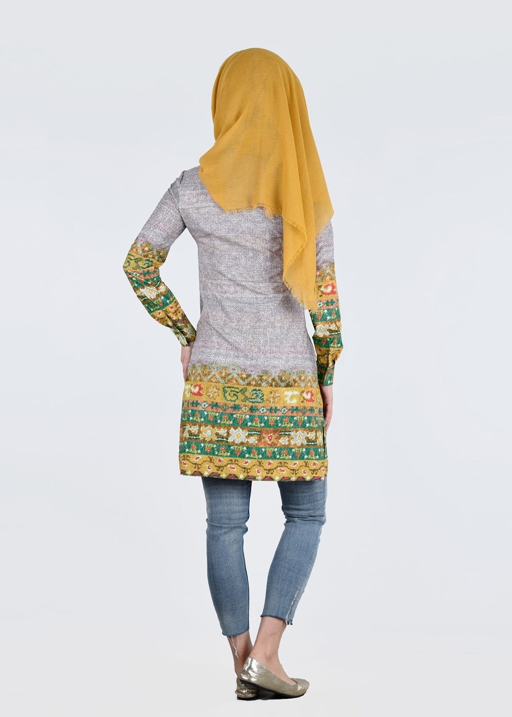 Tesettür giyim YEŞİL T 4467 İnci 30334 Tunik-Alv Fashion