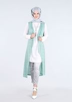 Tesettür giyim YEŞİL T 4484 Suno Tesettür 10019 2&prime;li Tunik-Alv Fashion