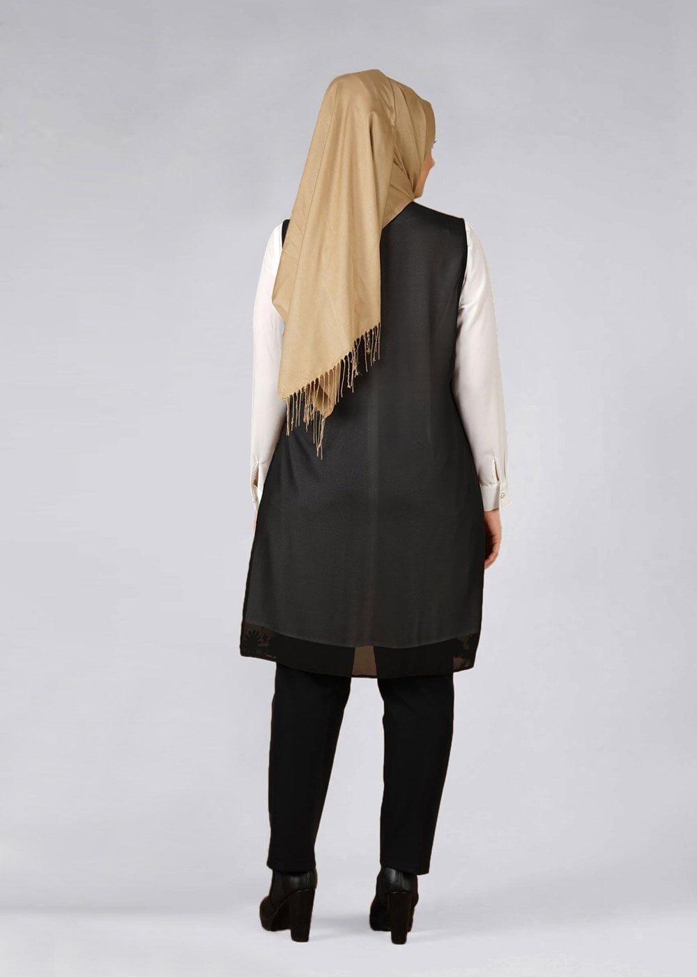 Tesettür giyim SİYAH T 4521 AG 41 2′li Tesettür Tunik-Alv Fashion