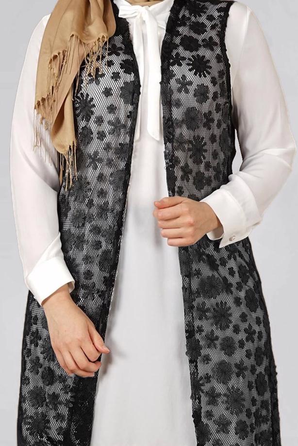 Vêtements hijab NOIR T 4521 AG 41 2′li Tesettür Tunik-Alv Fashion - TRENDTESETTÜR