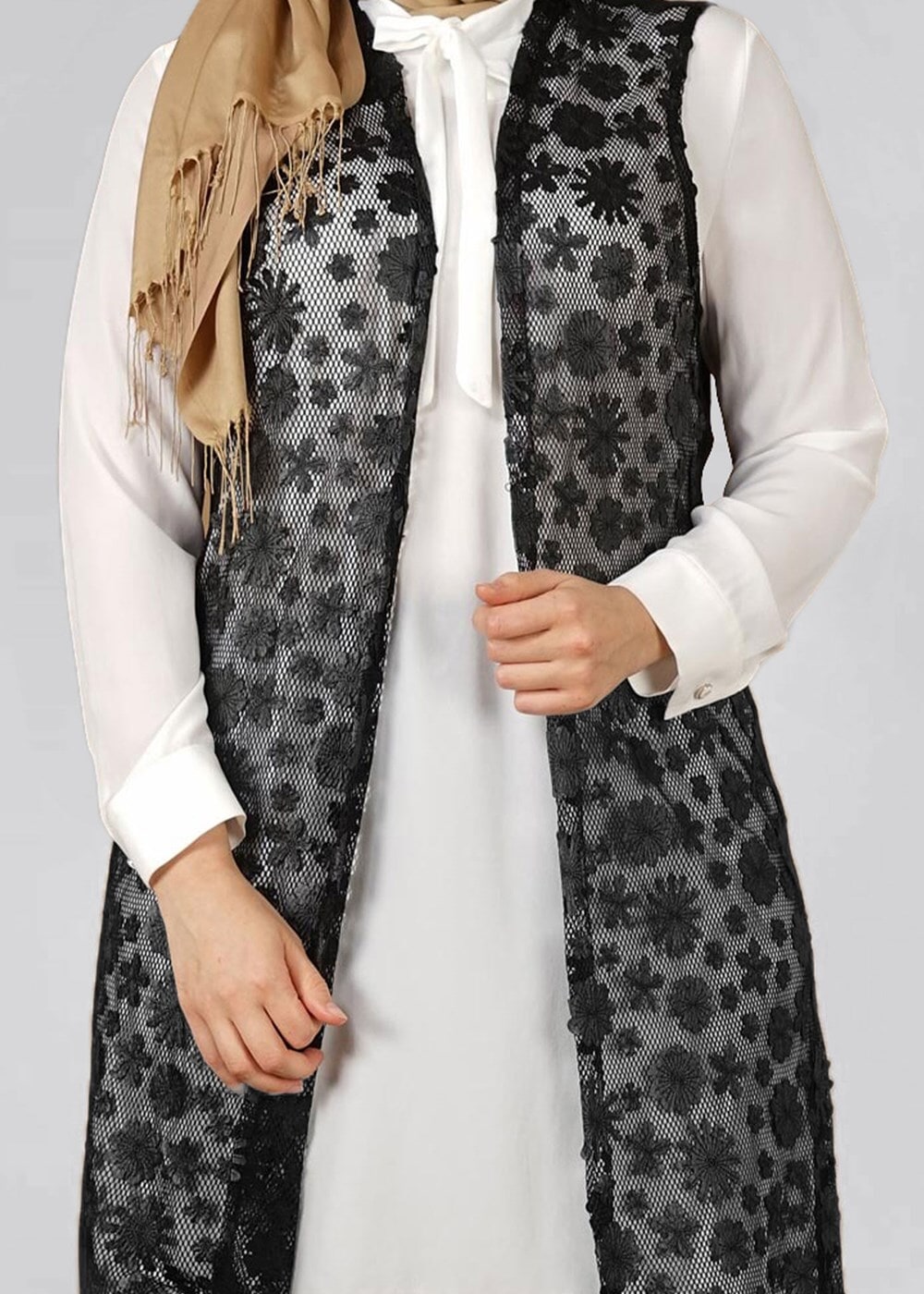 Vêtements hijab NOIR T 4521 AG 41 2′li Tesettür Tunik-Alv Fashion