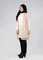 Vêtements hijab POUDRE T 4521 AG 41 2′li Tesettür Tunik-Alv Fashion
