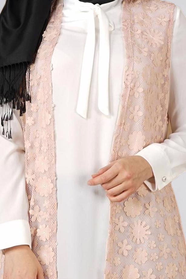 Vêtements hijab POUDRE T 4521 AG 41 2′li Tesettür Tunik-Alv Fashion - TRENDTESETTÜR