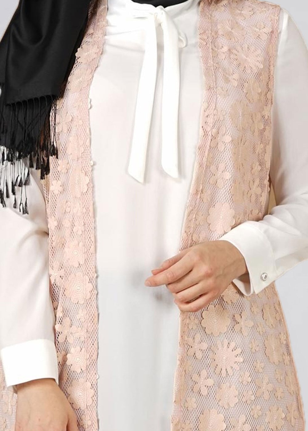 Vêtements hijab POUDRE T 4521 AG 41 2′li Tesettür Tunik-Alv Fashion