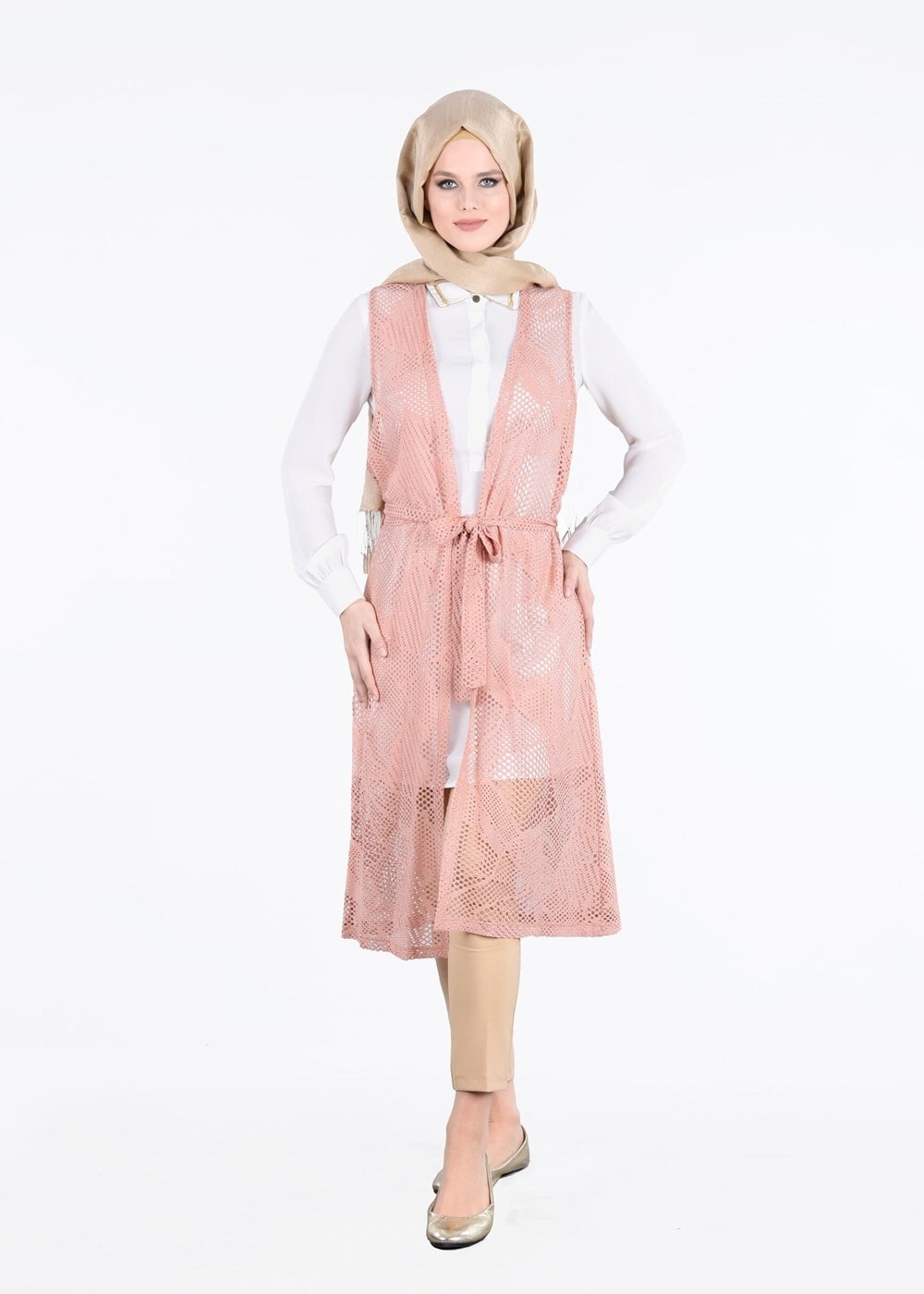 Vêtements hijab POUDRE T 4533 Hemlock 9193 2&prime;li Tunik -Alv Fashion