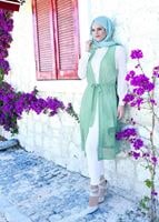 Tesettür giyim YEŞİL İKİLİ TUNİK T 4533