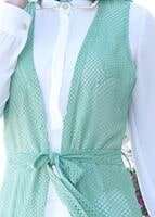 Tesettür giyim YEŞİL İKİLİ TUNİK T 4533