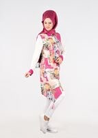 Tesettür giyim FUŞYA T 4638 Capri 10306 Tesettür Tunik-Alv Fashion