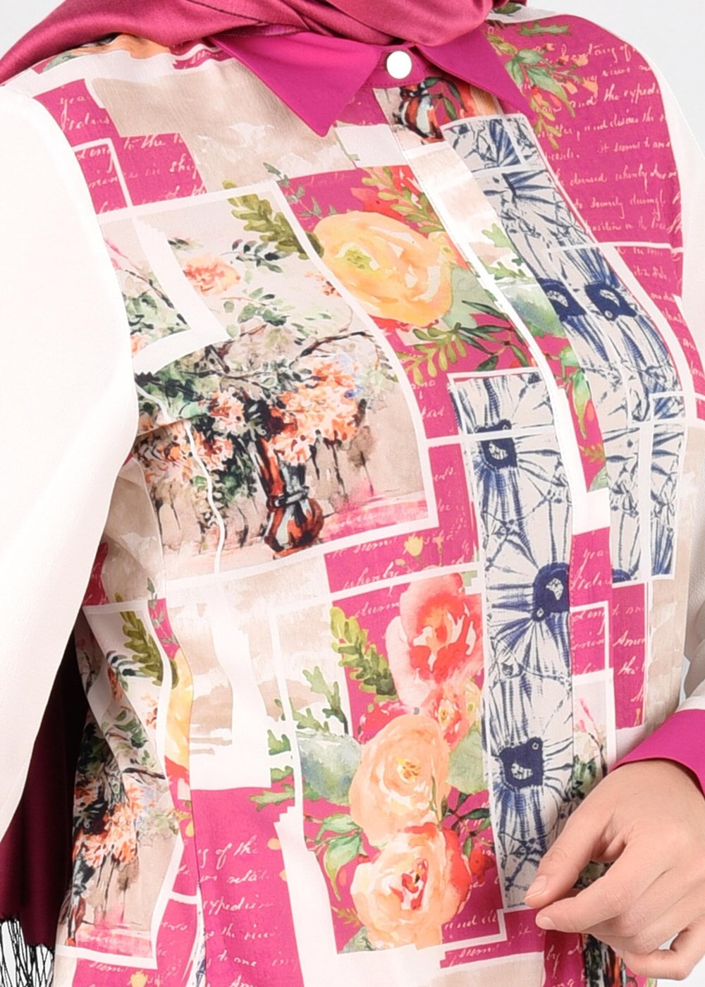 Tesettür giyim FUŞYA T 4638 Capri 10306 Tesettür Tunik-Alv Fashion