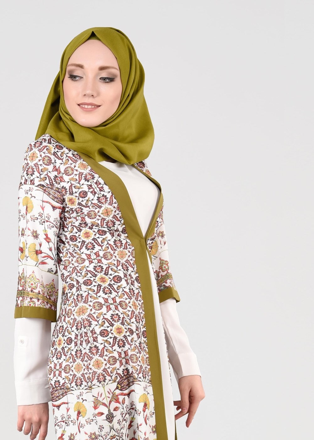Tesettür giyim YEŞİL T 4644 Clara 7953 Tunik-Alv Fashion