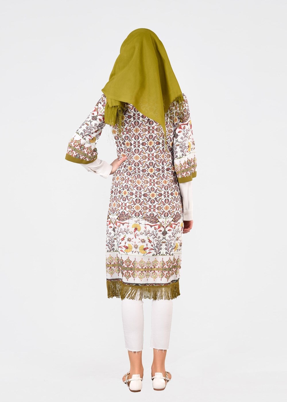 Tesettür giyim YEŞİL T 4644 Clara 7953 Tunik-Alv Fashion