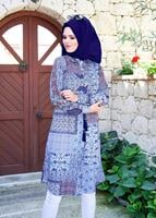 Tesettür giyim LACİVERT T 4649 Burble 6906 Tesettür Tunik-Alv Fashion