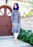 Tesettür giyim LACİVERT T 4649 Burble 6906 Tesettür Tunik-Alv Fashion
